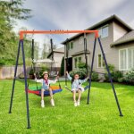 Set de balan�oire exterieur avec portique et 2 balancoires, balan�oire 2 places portique inclus pour ...
