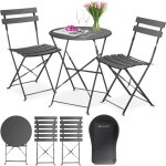 Set de bistrot 3 pi�ces table de bistrot avec 2 chaises pliables set de balcon meubles pliants set de ...