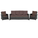 Set coussins pour salon de jardin r�sine tress�e 5 places, coussins pour canap� 140x60x7cm, coussins ...