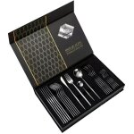Set de couverts - cheffinger - 24 pi�ces - argent - compatible lave - vaisselle