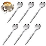 Set de cuill�res � caf�, 6 pi�ces mini cuill�res en acier inoxydable, petite cuill�re � dessert, cuill�res ...