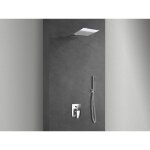 Nala - set pour douche double fonction mod�le slim avec douchette � main et pommeau douche - 25x25 cm ...