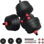 Set d'halt�res 2 - en - 1 noir et rouge 121 x 19, 5 x 19, 5 cm vidaxl