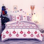 Sets de housse de couette motif patchwork de nol 220x240 cm avec 2 x taies d'oreiller 50x75 cm, parure ...
