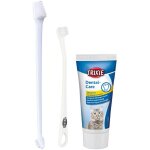 Set hygiène dentaire chat gout fromage 50g - trixie Set hygiène dentaire chat gout fromage 50g - trixie