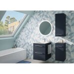 Set lavabo et meuble selva avec 2 tiroirs - gamme modulable - clairage led du tiroir suprieur - prise ...