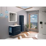 Set lavabo et meuble selva avec 2 tiroirs - gamme modulable - clairage led du tiroir suprieur - prise ...