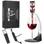Set de luxe carafe  dcanter vin, carafe vin haut de gamme avec arateur de vin, pompe  vide & tire ...