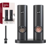 Set moulins sel et poivre electrique, moulin a poivre automatique, finesse de broyage r�glable