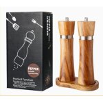 Set de moulinettes à sel et poivre en bois, gewürzmühle Set de moulinettes à sel et poivre en bois, gewürzmühle