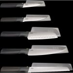 Set of 5 pi�ces duo of joseph joseph, couteaux of acier inoxydable japonais avec manches �quilibr�s et ...