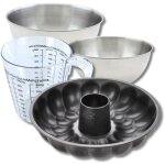 Set p�tisserie avec moule � pain � chemin�e 32 cm, 2 bols � mixer, verre mesureur et spatule zenker