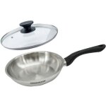 Set pole 20 cm en inox et couvercle verre fackelmann geneva