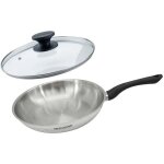 Set pole 28 cm en inox et couvercle verre fackelmann geneva