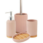 Set de salle de bain en cramique rose