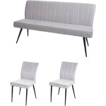 Jamais utilis] set de salle  manger hhg 480, set de 2 chaises + banquette groupe de salle  manger ...