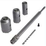 [jamais utilis�] set de scies cloches �30mm, 40mm, 50mm - scie � cloche tr�pan pour b�ton, brique, pierre ...
