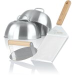 Set smash burger en acier inoxydable 4 pices set avec cloches pour burger, presse - bbq - toro