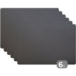 Sets de table cuir - textur� - aspect cuir - gris lot de 6 tapis antid�rapant 45x30