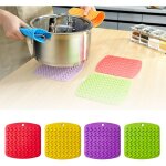 Feiyue - set de table de cuisine en silicone carré pour casseroles, antidérapant, repose - cuillère Feiyue - set de table de cuisine en silicone carré pour casseroles, antidérapant, repose - cuillère