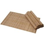 Hhg - jamais utilis] set de table, ensemble 6 pice 925, napperons, bambou, lavable 45x30cm, marron ...
