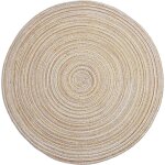 Sets de table ronds lot de 6 tapis de table lavables r�sistants � la chaleur (beige)