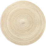 Set de table rond beige 3838cm 1 pi�ce set de table paillet� adapt� pour no�l f�te de famille mariage ...