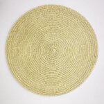 Set de table rond dor� 38 x 38 cm, 1 pi�ce, � paillettes, id�al pour no�l, f�te de famille, mariage, ...