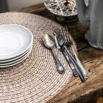 Set de table rond en vinyle beija flor fa�on tressage mod�le pb2