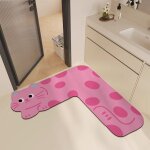 Set tapis angle toilette sdb forme l pratique séchage rapide couleur unie 90 par 90 cm Set tapis angle toilette sdb forme l pratique séchage rapide couleur unie 90 par 90 cm