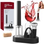 Set de tire bouchon pompe � air, inclut ouvre bouteille, coupe - capsule, bouchon bouteille, verseur ...