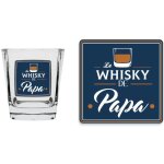 Sud trading - set verre  whisky et dessous de verre le whisky de papa