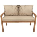 Coussin pour banc 110x60x7cm / 2x50x56cm coussins pour balancelle de jardin beige, coussin d'assise, ...