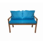 Coussin pour banc 110x60x7cm / 2x50x56cm coussins pour balancelle de jardin bleu, coussin d'assise, coussin ...