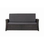 Coussins de canap� meubles de jardin en r�sine tress�e anthracite, coussins balan�oire d'ext�rieur 160x50x50cm ...