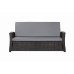 Coussins de canap meubles de jardin en rsine tresse gris, coussins balanoire d'extrieur 110x50x50cm ...
