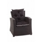 Setgarden - coussin de chaise de jardin 50x50x55cm 2 pice coussin de jardin noir coussin de fauteuil ...
