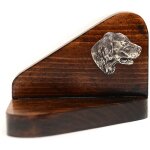Setter anglais, laverack - bougeoir en bois avec chien, photophore, m�morial pour chien par art - dog ...