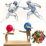 Jeu de combat  l'pe en forme de boule - balle de combat en bambou, jeu de combat de marionnettes d'escrime ...