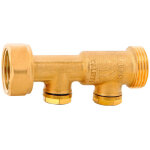 Sferaco - clapet antipollution nf acs femelle m�le 3 / 4' (20 / 27) avec bouchons laiton 1 / 4' (8 / ...