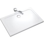 Saniverre ? receveur de douche � poser 100 x 120 cm en acrylique blanc ? bonde et siphon inclus ? antid�rapant ...
