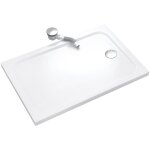 Shimmer receveur de douche 70 x 170 cm acrylique blanc + bonde et siphon inclus - salle de bain