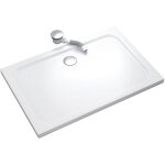 Shimmer receveur de douche 80 x 110 cm acrylique blanc + bonde et siphon inclus - salle de bain