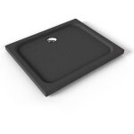 Saniverre - shimmer stone receveur de douche 75 x 90 cm acrylique gris effet pierre + bonde et siphon ...