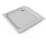 Shimmer stone receveur de douche 85 x 85 cm acrylique blanc effet pierre + bonde et siphon inclus - salle ...