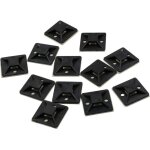 Shining house - 100x bases auto - adhesives 25x25 mm pour attaches de cable noir Shining house - 100x bases auto - adhesives 25x25 mm pour attaches de cable noir