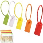 Shining house lot de 100 serre - cbles en plastique multicolores, tiquettes de scurit, boutons anti ...