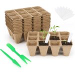 Shining house - 120 pices pot semis biodegradable, pot de culture biodegradable, godets pour semis de ...