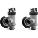 Shining house - lot de 2 accessoires de piscine - valves  piston pour piscine intex - vanne d'arrt ...