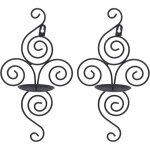 Shining house lot de 2 bougeoirs photophore chandelier porte bougie mural murale muraux en mtal, bougeoirs ...